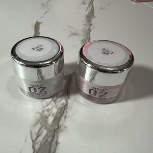 NWT Mefa DIY Nail Dip Powder, Bundle of 2, Dusty Rose and Light Gray